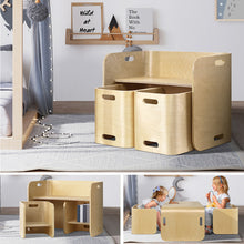 Load image into Gallery viewer, Keezi 3 PC Nordic Kids Table Chair Set Beige Desk Activity Compact Children