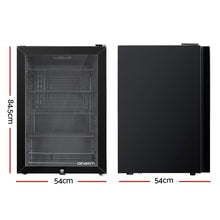 Load image into Gallery viewer, Devanti 115L Bar Fridge Glass Door Mini Freezer Fridges Countertop Beverage Commercial