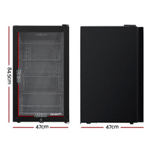Load image into Gallery viewer, Devanti 98L Bar Fridge Glass Door Mini Freezer Fridges Countertop Beverage Commercial