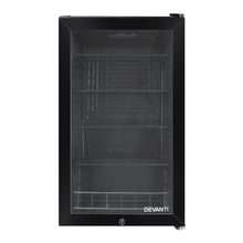 Load image into Gallery viewer, Devanti 98L Bar Fridge Glass Door Mini Freezer Fridges Countertop Beverage Commercial