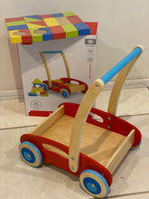 Load image into Gallery viewer, Tooky Toy - Baby activity walker with wooden blocks