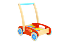 Load image into Gallery viewer, Tooky Toy - Baby activity walker with wooden blocks