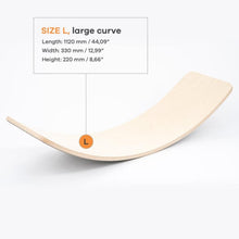 Load image into Gallery viewer, Balance Board for Kids play, Yoga, Pilates, strength training kids and adult sizes natural handmade European Beech wood