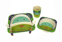 Load image into Gallery viewer, Bamboo Kids dog themed dinnerware 5pcs-Dog