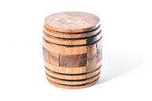 Load image into Gallery viewer, Wooden brain teaser puzzle, 3D wood puzzle, handmade- The Barrel challenge