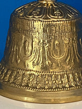 Load image into Gallery viewer, Brass Bell 6 inch 14 cm Buddhist Nepal Tibetan Prayer Bell Meditation Stress Relief or Sound Therapy