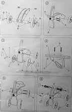 Load image into Gallery viewer, Ride on four wheeled wooden push bike on rubber wheels for toddlers.