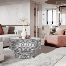 Load image into Gallery viewer, DIAMOND MOTHER OF PEARL COFFEE TABLE BLACK VC2BLK