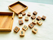 Load image into Gallery viewer, Slide 15 numbers sort brain teaser puzzle, wood, handmade 3D puzzle-sort the numbers in correct order