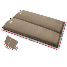 Load image into Gallery viewer, Weisshorn Self Inflating Mattress Camping Sleeping Mat Air Bed Pad Double Coffee 10CM Thick