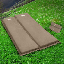 Load image into Gallery viewer, Weisshorn Self Inflating Mattress Camping Sleeping Mat Air Bed Pad Double Coffee 10CM Thick