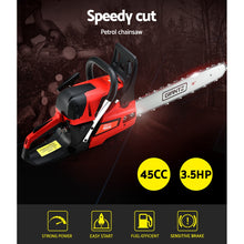Load image into Gallery viewer, Giantz Petrol Chainsaw Chain Saw E-Start Commercial 45cc 16'' Top Handle Tree