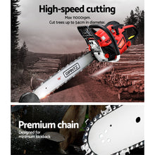 Load image into Gallery viewer, Giantz Petrol Chainsaw Chain Saw E-Start Commercial 45cc 16'' Top Handle Tree