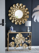 Load image into Gallery viewer, FLORET MIRRORED METAL CONSOLE TABLE