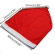 Load image into Gallery viewer, Christmas Chair Seat Cover Decoration Xmas Dinner Party Santa Gift-Large Chair deco
