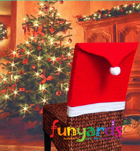 Load image into Gallery viewer, Christmas Chair Seat Cover Decoration Xmas Dinner Party Santa Gift-Large Chair deco
