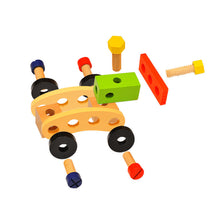 Load image into Gallery viewer, Pretend play tool set Wooden Toolbox Carpenter set in carry case-Beachwood.
