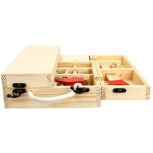 Load image into Gallery viewer, Wooden Tool Box set building and fixing pretend play educational toy