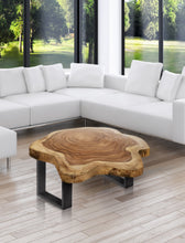 Load image into Gallery viewer, Wood Round Coffee Table xl 103 cm across one of kind 100% unique designed by nature