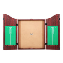 Load image into Gallery viewer, 18" Dartboard Dart Board with Steel Darts Wooden Cabinet Party Game