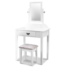Load image into Gallery viewer, Artiss Dressing Table Stool Set Makeup Mirror Jewellery Cabinet Drawer Organizer