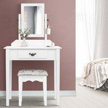 Load image into Gallery viewer, Artiss Dressing Table Stool Set Makeup Mirror Jewellery Cabinet Drawer Organizer