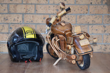 Load image into Gallery viewer, Fathers Day Gift Motorbike wooden 52 cm sculpture model hand made replica 1/5th scale Cruiser motorbike.