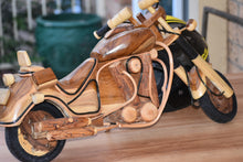 Load image into Gallery viewer, Fathers Day Gift Wood Motor bike model carved large 65cm length-YES sixty five cm !