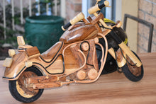 Load image into Gallery viewer, Fathers Day Gift Motorbike wooden 52 cm sculpture model hand made replica 1/5th scale Cruiser motorbike.
