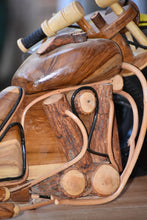 Load image into Gallery viewer, Fathers Day Gift Motorbike wooden 52 cm sculpture model hand made replica 1/5th scale Cruiser motorbike.