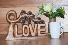 Load image into Gallery viewer, Mothers Day Gift Wooden carved LOVE words decoration 33 cm long