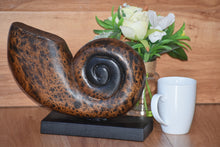 Load image into Gallery viewer, Mothers Day gift Decorative hand carved wooden shell on stand