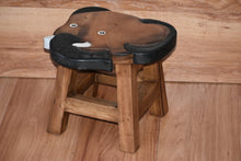 Load image into Gallery viewer, Children's Wooden Stool ELEPHANT FACE Themed Chair Toddlers Step sitting Stool