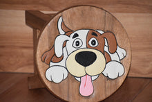 Load image into Gallery viewer, Kids furniture Wooden Stool Puppy Dog Chair Toddlers Step Sitting
