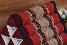Load image into Gallery viewer, Thai kapok cushion Thai Triangle Pillow Backrest Cushion Kapok Filled_Light BLUE or RED