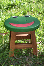 Load image into Gallery viewer, Children's Wooden Stool FROG Themed Chair Toddlers Step sitting Stool
