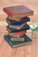 Load image into Gallery viewer, Side Table, corner Stool, Plant Stand Raintree Wood Natural Finish-Book Stack-Colour finish..