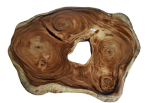Load image into Gallery viewer, Large exquisite Saur Wood Round Coffee Table, large circumference 118 cm x 112 cm x 9 cm one of kind 100% unique designed by nature