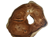 Load image into Gallery viewer, Large exquisite Saur Wood Round Coffee Table, large circumference 118 cm x 112 cm x 9 cm one of kind 100% unique designed by nature