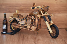 Load image into Gallery viewer, Fathers Day Gift Wood Motor bike model carved large 65cm length-YES sixty five cm !