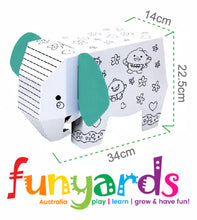 Load image into Gallery viewer, Cardboard pretend ELEPHANT - 3D DIY craft ELEPHANT Animal -easy build decorate