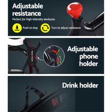 Load image into Gallery viewer, Spin Exercise Bike Flywheel Fitness Commercial Home Workout Gym Machine Bonus Phone Holder Black