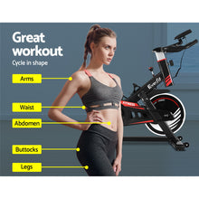 Load image into Gallery viewer, Everfit Spin Exercise Bike Fitness Commercial Home Workout Gym Equipment Black