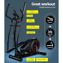 Load image into Gallery viewer, Everfit Elliptical Cross Trainer Exercise Bike Fitness Equipment Home Gym Black
