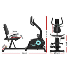 Load image into Gallery viewer, Everfit Magnetic Recumbent Exercise Bike Fitness Cycle Trainer Gym Equipment