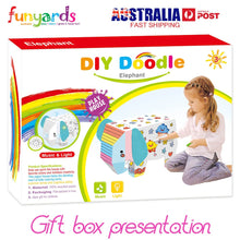 Load image into Gallery viewer, Cardboard pretend ELEPHANT - 3D DIY craft ELEPHANT Animal -easy build decorate