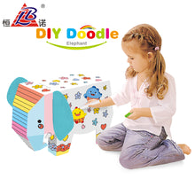 Load image into Gallery viewer, Cardboard pretend ELEPHANT - 3D DIY craft ELEPHANT Animal -easy build decorate