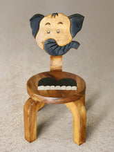 Load image into Gallery viewer, Children’s wooden chair Elephant theme with solid backrest