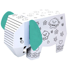 Load image into Gallery viewer, Cardboard pretend ELEPHANT - 3D DIY craft ELEPHANT Animal -easy build decorate