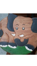 Load image into Gallery viewer, Children's Wooden Stool ELEPHANT Themed Chair Toddlers Step sitting Stool